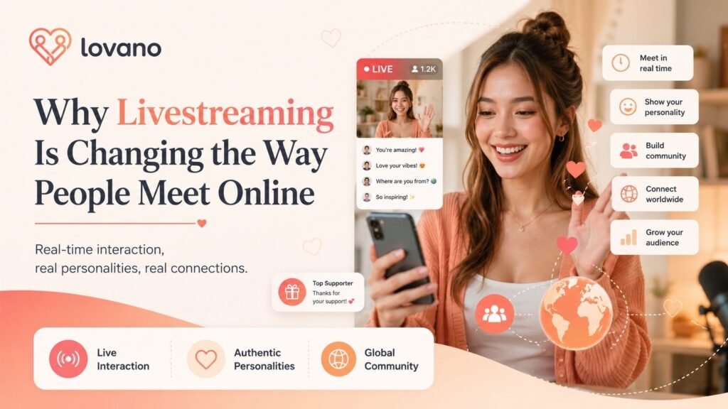 a young woman on a live stream on her phone